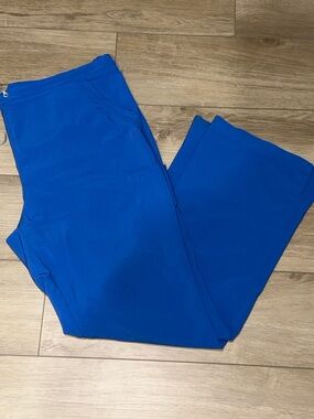 Urbane Performance Bright Royal Blue Scrub Pants size woman’s large nursing